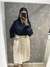 Saia MIDI de suede - areia - Vielux Moda Evangélica 