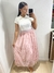 Saia de tule floral - Rosa - comprar online