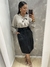 Saia MIDI de suede - preta - Vielux Moda Evangélica 