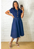 Vestido Midi godê jeans Kellen
