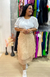 Saia midi plissada tule poa - comprar online