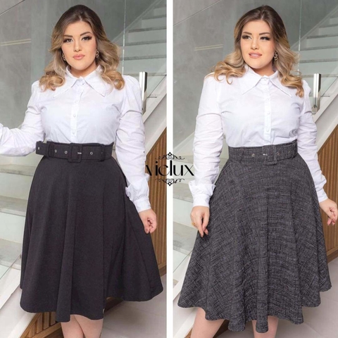 Saia Midi Godê Michelle