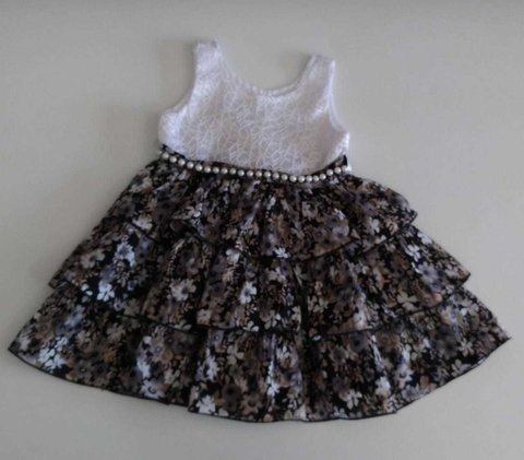 Vestido Festa Floral Tamanho 2