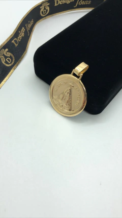 Pingente Medalha De Nossa Senhora Aparecida Em Ouro 18kl/750 na internet