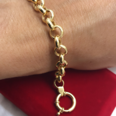 Pulseira Portuguesa Em Ouro 18k/7550 na internet