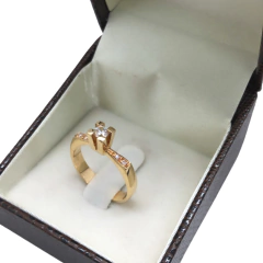 Anel de noivado com Diamantes em Ouro 18kl/750 na internet