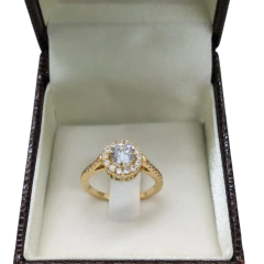 Anel com pedras em ouro 18kl/750 - comprar online