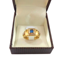 Anel de Formatura em Ouro Amarelo 18kl/750 - Design Joias