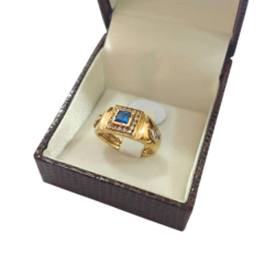 Anel de Formatura em Ouro Amarelo 18kl/750 - Design Joias