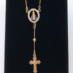 Colar Terço Feminino em ouro 18kl/750, - comprar online