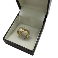 Anel delicado com bolinhas em ouro 18kl/750 - Design Joias