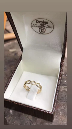 Anel de infinito em ouro 18kl/750 na internet