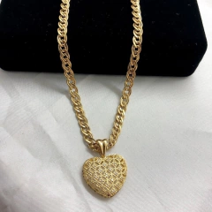Corrente Romana Com Pingente de Coração Em Ouro 18k/750 - comprar online