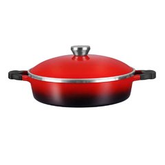 Assadeira com Tampa MTA 28cm Proteus Gourmet em Alumínio Vermelha