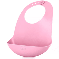 Babador Infantil de Silicone Rosa - Philips AVENT SCF736/00