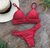 Biquíni vermelho trança Acetinado