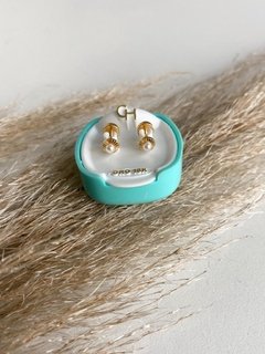 Aro Facetado con perla (Cod 119)