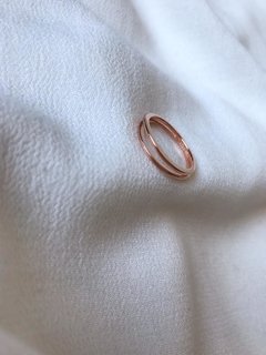 ANILLO JULIA PLATA ROSÉ (ANR016) - comprar online