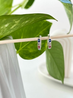 Argollitas con ojitos esmaltados (ARC 029) - comprar online