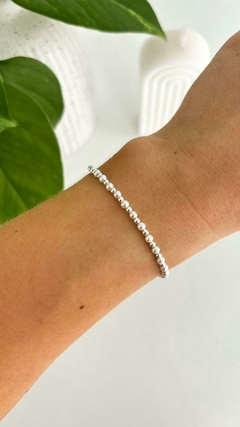 Pulsera Bolitas 3 MM Y Perlas (Cod PUC 045) - comprar online
