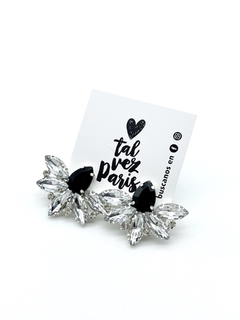 Aros Amelie ( plateados y negro)