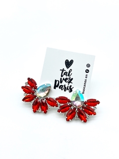 Aros Amelie XL (rojos y tornasolados)