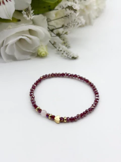 Pulsera protección Luz ( cuarzo rosa)