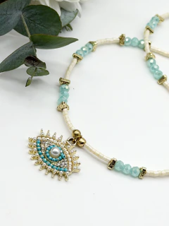 Collar Ojo Turco Aqua