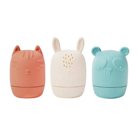 Kit Buba Bichinhos de Banho Laváveis em Silicone Seguro