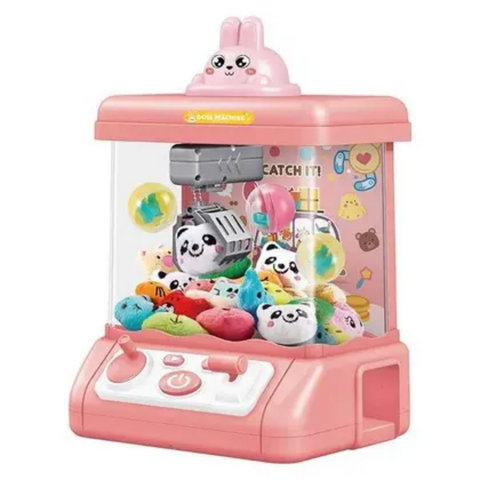 Máquina De Pegar Pelúcia Art Brink Rosa Luz e Som Infantil