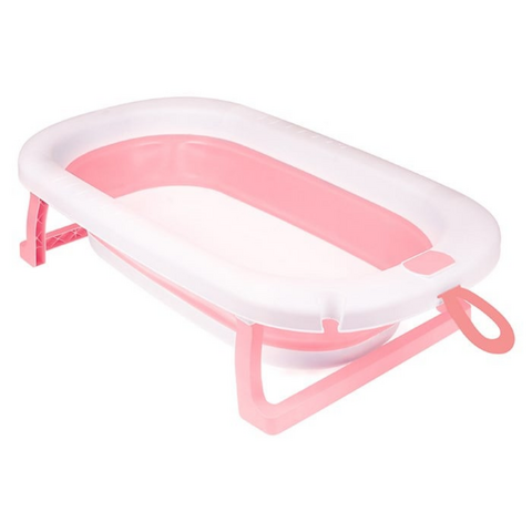 Banheira Infantil Dobrável Com Suporte Art Brink Rosa Baby