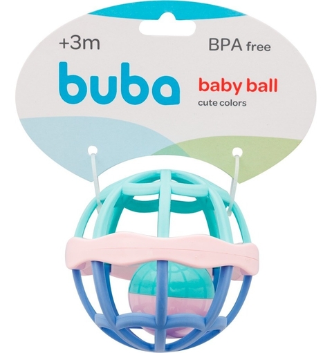 Brinquedo Bebê Baby Ball Cute Colors com Chocalho Macio