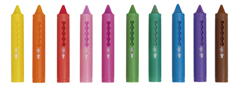 Giz Para Banho Risque E Apague Caneta 10 Cores Buba