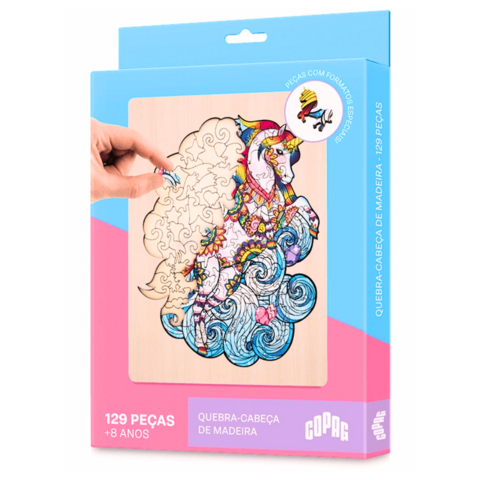 Descubra O Quebra-Cabeca Unicornio COPAG Para Diversao
