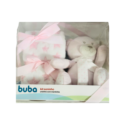 Kit Bebê Rosa: Mantinha e Ursinho Fofos e Aconchegantes