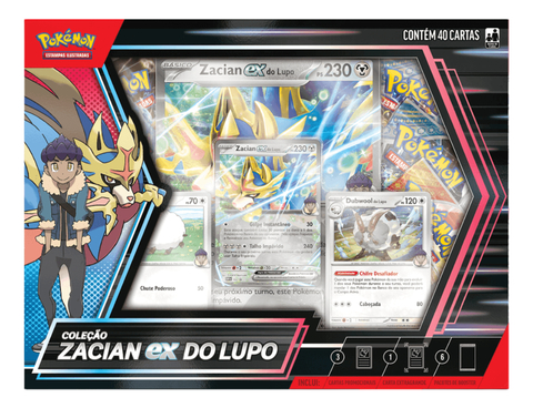 Copag Pokémon Zacian Ex do Luppo 2025 - Carta Holográfica