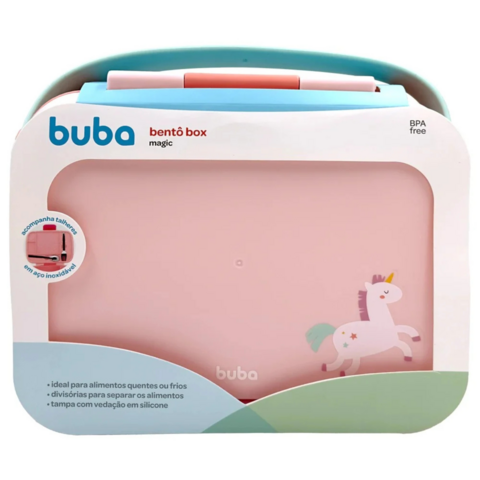 Lancheira Infantil Buba – Bento Box Unicórnio Rosa