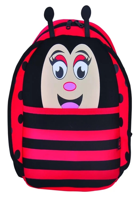 Mochila Termica Infantil Bichos 25x26x9cm - Joaninha vermelha