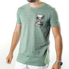 Camisa Dupla Face Estampada Masculina - Verde - Noach