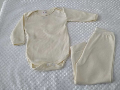 Conjunto Body + Mijão Canelado - Manga longa