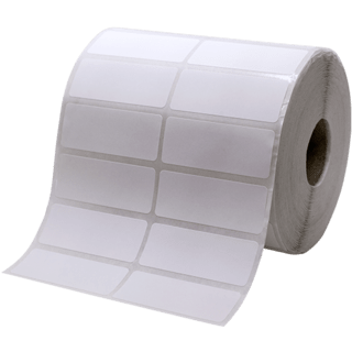 Rolo de Etiquetas 50mm x 30mm, Papel Couchê, 2 Colunas, 2500 etiquetas