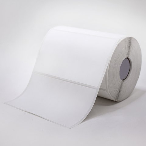 Rolo de Etiquetas 100mm x 60mm, Papel Couchê, 1 Coluna, 500 etiquetas
