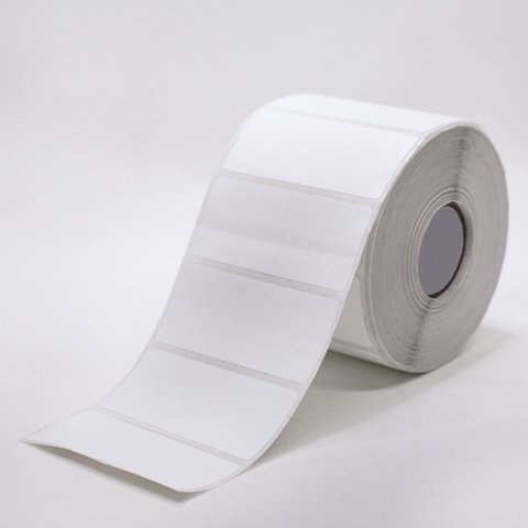 Rolo de Etiquetas 60mm x 25mm, Papel Couchê, 1 Coluna, 1000 etiquetas