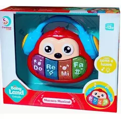 BABY LAND MACACO MUSICAL - REF.7104 - Produtos Nota 10 | Alô Passa Quatro | Loja de brinquedos online