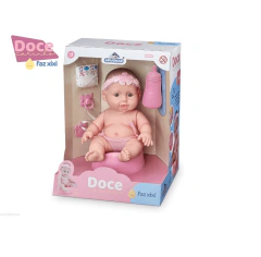 Boneca Doce Carinho Faz Xixi Adijomar 26cm com Mamadeira, Chupeta e Peniquinho