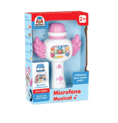 Microfone Musical Braskit 2036-6 – Luzes, Efeitos Sonoros e Modificador de Voz