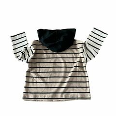 Remera "Coello" rayada negra - comprar online