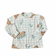 Pijama "Capibara" rayas verde - comprar online