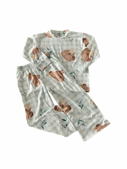 Pijama "Capibara" raya celeste