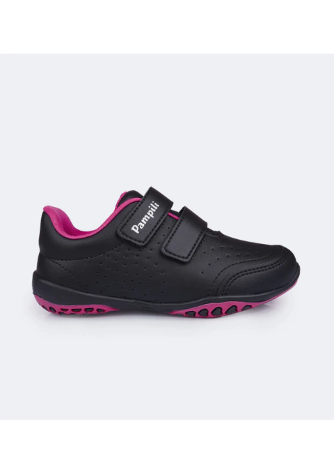 Tênis Infantil Feminino Honey Escolar Preto Pink